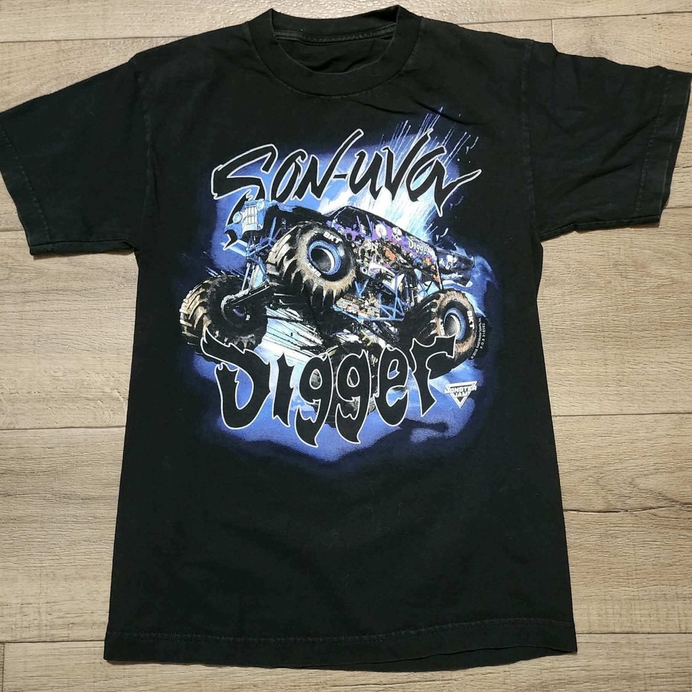 Monster‎ Jam Son-uva Digger Graphic T-Shirt Mens Black 2018 Feld Motor Sports XS